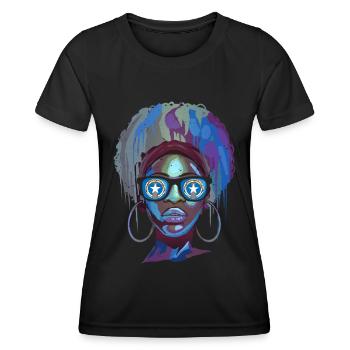 Nördliche Marianen - Frauen Funktions-T-Shirt - Schwarz - Vorne - AI Model Female 172 light (172cm)