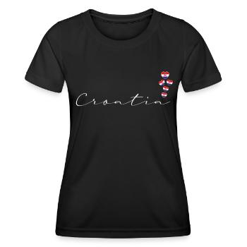 Kroatien - Frauen Funktions-T-Shirt - Schwarz - Vorne - AI Model Female 172 light (172cm)