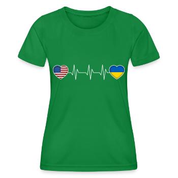 Ukraine - Frauen Funktions-T-Shirt - Kelly Green - Vorne - AI Model Female 172 dark (172cm)