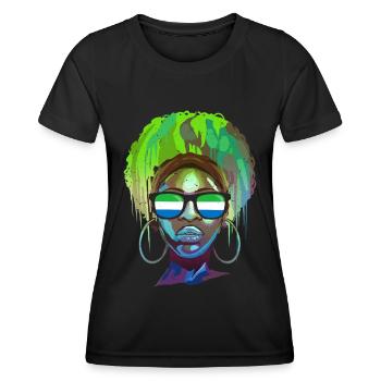 Sierra Leone - Frauen Funktions-T-Shirt - Schwarz - Vorne - AI Model Female 172 light (172cm)
