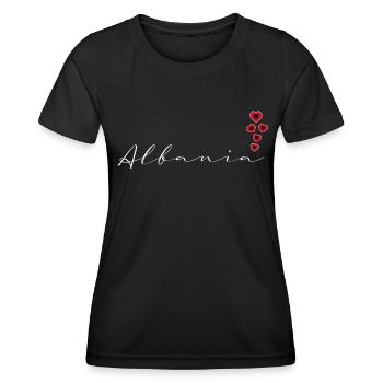 Albanien - Frauen Funktions-T-Shirt - Schwarz - Vorne - AI Model Female 172 light (172cm)