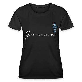 Griechenland - Frauen Funktions-T-Shirt - Schwarz - Vorne - AI Model Female 172 light (172cm)