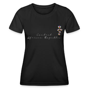 Zentralafrikanische Republik - Frauen Funktions-T-Shirt - Schwarz - Vorne - AI Model Female 172 light (172cm)