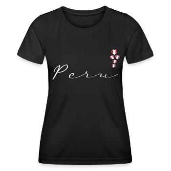 Peru - Frauen Funktions-T-Shirt - Schwarz - Vorne - AI Model Female 172 light (172cm)