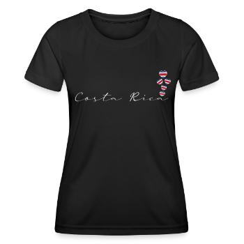 Costa Rica - Frauen Funktions-T-Shirt - Schwarz - Vorne - AI Model Female 172 light (172cm)