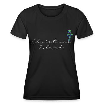 Weihnachtsinsel - Frauen Funktions-T-Shirt - Schwarz - Vorne - AI Model Female 172 light (172cm)