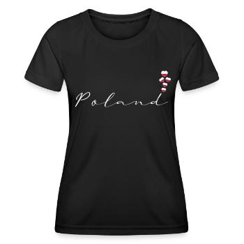 Polen - Frauen Funktions-T-Shirt - Schwarz - Vorne - AI Model Female 172 light (172cm)
