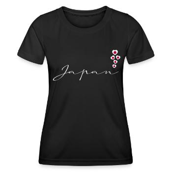Japon - T-shirt sport Femme - noir - Devant - AI Model Female 172 light (172cm)