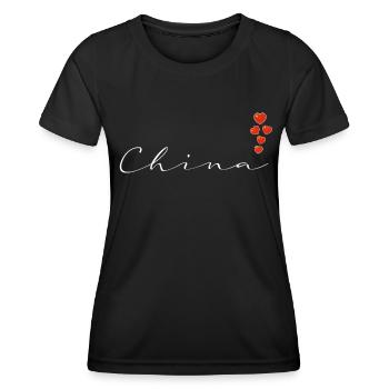Chine - T-shirt sport Femme - noir - Devant - AI Model Female 172 light (172cm)