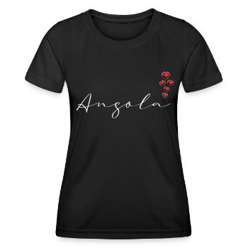Angola - T-shirt sport Femme - noir - Devant - AI Model Female 172 light (172cm)