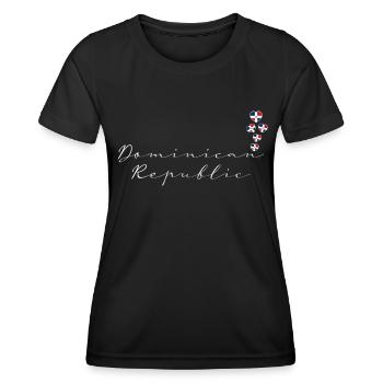 Dominikanische Republik - Frauen Funktions-T-Shirt - Schwarz - Vorne - AI Model Female 172 light (172cm)