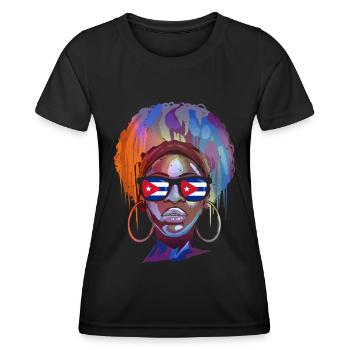 Kuba - Frauen Funktions-T-Shirt - Schwarz - Vorne - AI Model Female 172 light (172cm)