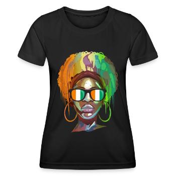 Ivory Coast - Women's Functional T-Shirt - black - Front - AI Model Female 172 light (172cm)