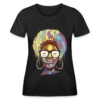Zypern - Frauen Funktions-T-Shirt - Schwarz - Vorne - AI Model Female 172 light (172cm)