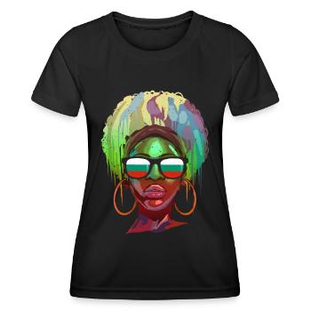 Bulgarie - T-shirt sport Femme - noir - Devant - AI Model Female 172 light (172cm)
