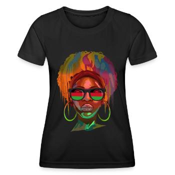 Malawi - Women's Functional T-Shirt - black - Front - AI Model Female 172 light (172cm)