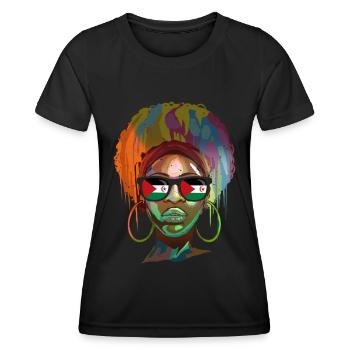 Western Sahara - Women's Functional T-Shirt - black - Front - AI Model Female 172 light (172cm)