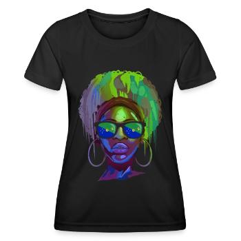 Weihnachtsinsel - Frauen Funktions-T-Shirt - Schwarz - Vorne - AI Model Female 172 light (172cm)