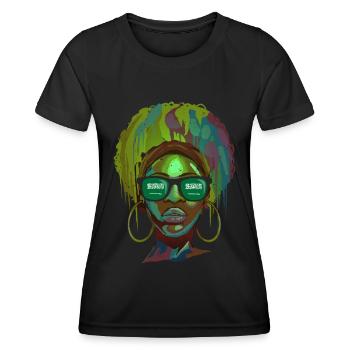 Saudi-Arabien - Frauen Funktions-T-Shirt - Schwarz - Vorne - AI Model Female 172 light (172cm)