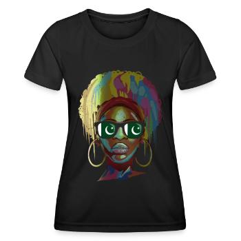Pakistan - T-shirt sport Femme - noir - Devant - AI Model Female 172 light (172cm)