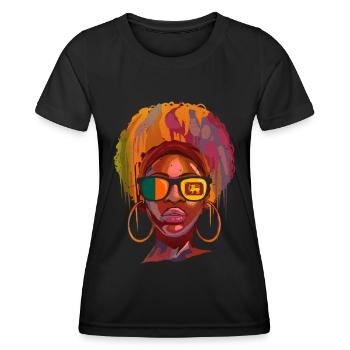 Sri Lanka - Frauen Funktions-T-Shirt - Schwarz - Vorne - AI Model Female 172 light (172cm)