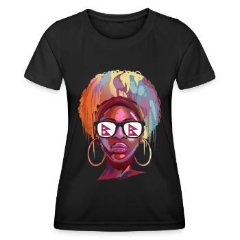 Nepal - Frauen Funktions-T-Shirt - Schwarz - Vorne - AI Model Female 172 light (172cm)