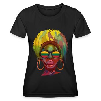 Lituanie - T-shirt sport Femme - noir - Devant - AI Model Female 172 light (172cm)