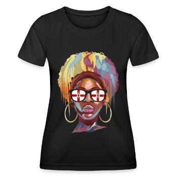 Nordirland - Frauen Funktions-T-Shirt - Schwarz - Vorne - AI Model Female 172 light (172cm)