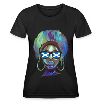 Schottland - Frauen Funktions-T-Shirt - Schwarz - Vorne - AI Model Female 172 light (172cm)