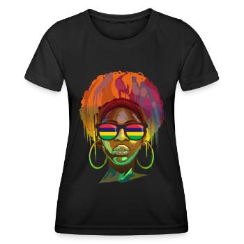 Mauritanie - T-shirt sport Femme - noir - Devant - AI Model Female 172 light (172cm)