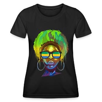 Gabon - Women's Functional T-Shirt - black - Front - AI Model Female 172 light (172cm)