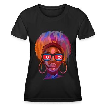 Corée du Nord - T-shirt sport Femme - noir - Devant - AI Model Female 172 light (172cm)