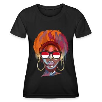 Indonésie - T-shirt sport Femme - noir - Devant - AI Model Female 172 light (172cm)
