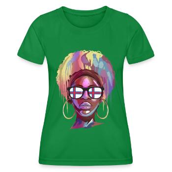 Färöer Inseln - Frauen Funktions-T-Shirt - Kelly Green - Vorne - AI Model Female 172 dark (172cm)