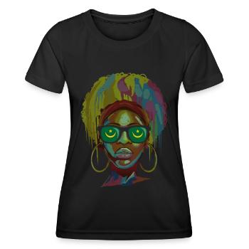 Mauritanie - T-shirt sport Femme - noir - Devant - AI Model Female 172 light (172cm)