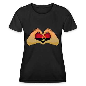 Angola - T-shirt sport Femme - noir - Devant - AI Model Female 172 light (172cm)