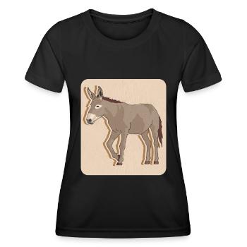 Donkey donkey owner donkey donkey lover gift - Women's Functional T-Shirt - black - Front - AI Model Female 172 light (172cm)