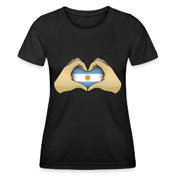 Argentina - Women's Functional T-Shirt - black - Front - AI Model Female 172 light (172cm)