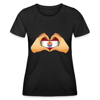 French Polynesia - Women's Functional T-Shirt - black - Front - AI Model Female 172 light (172cm)