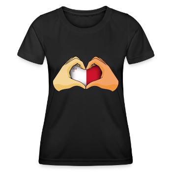 Malta - Frauen Funktions-T-Shirt - Schwarz - Vorne - AI Model Female 172 light (172cm)
