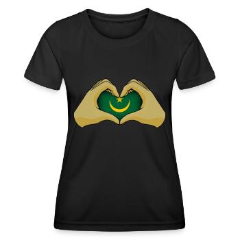 Mauritanie - T-shirt sport Femme - noir - Devant - AI Model Female 172 light (172cm)