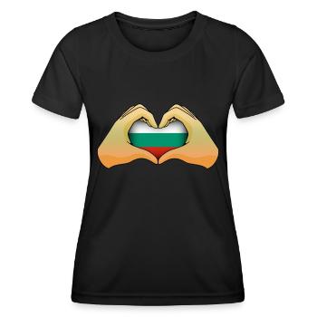 Bulgarie - T-shirt sport Femme - noir - Devant - AI Model Female 172 light (172cm)