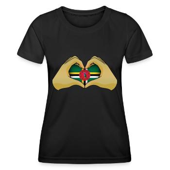 Dominique - T-shirt sport Femme - noir - Devant - AI Model Female 172 light (172cm)
