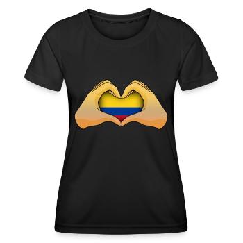 Colombie - T-shirt sport Femme - noir - Devant - AI Model Female 172 light (172cm)