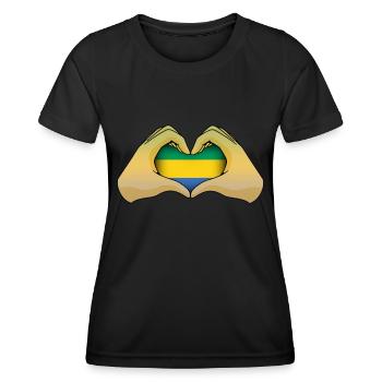 Gabon - Women's Functional T-Shirt - black - Front - AI Model Female 172 light (172cm)