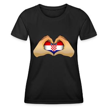 Kroatien - Frauen Funktions-T-Shirt - Schwarz - Vorne - AI Model Female 172 light (172cm)