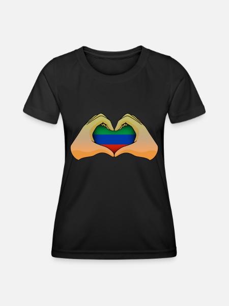Dagestan - Frauen Funktions-T-Shirt - Schwarz