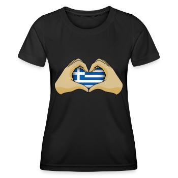 Griechenland - Frauen Funktions-T-Shirt - Schwarz - Vorne - AI Model Female 172 light (172cm)
