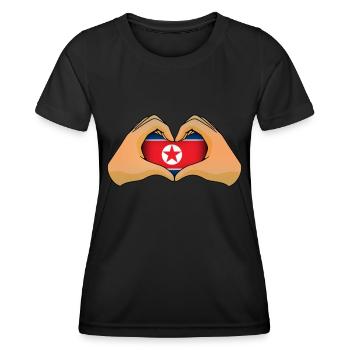 Nordkorea - Frauen Funktions-T-Shirt - Schwarz - Vorne - AI Model Female 172 light (172cm)