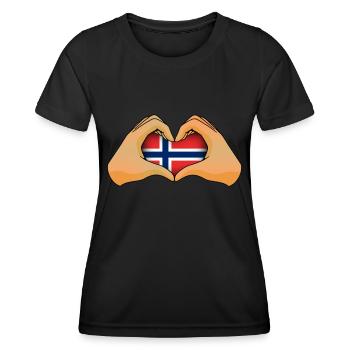 Norwegen - Frauen Funktions-T-Shirt - Schwarz - Vorne - AI Model Female 172 light (172cm)